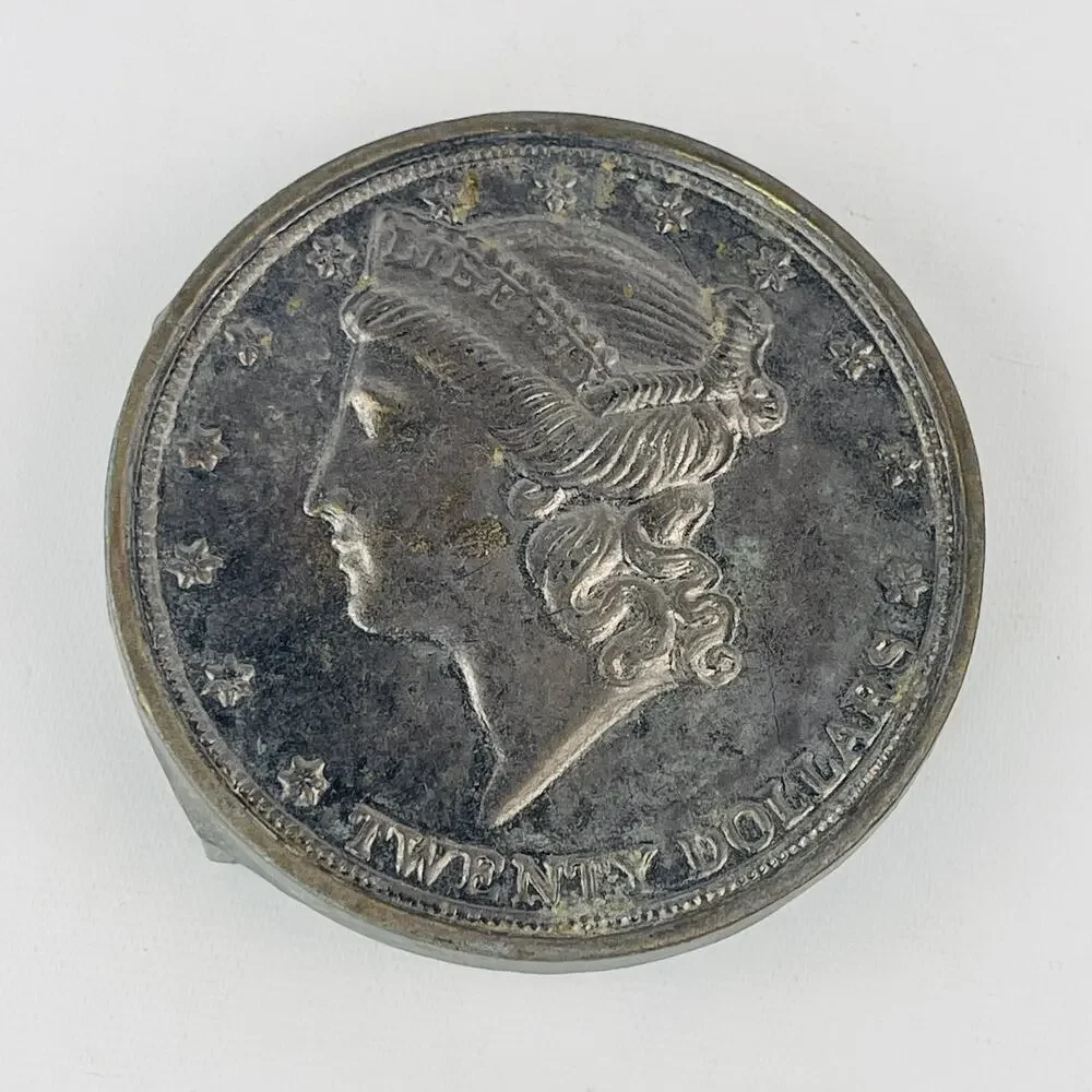 Twenty Dollar Large Coin Belt Buckle 3 3/4”